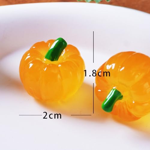 20 Pcs Glow in the Dark Resin Mini Pumpkins Decor