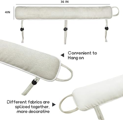 Adjustable 36 Inch Linen Draft Stopper Gray