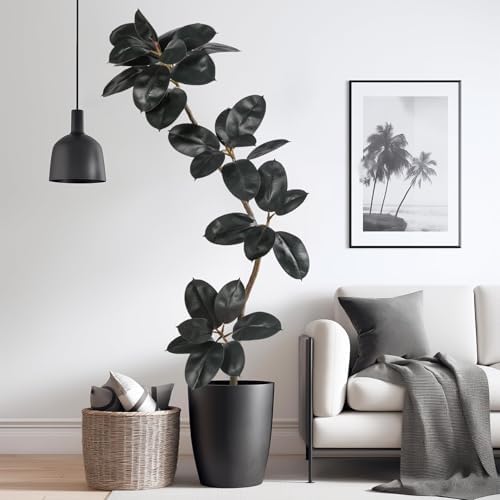 52ft Artificial Rubber Tree Faux Plants for Home Decor