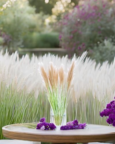 UiiziC Faux Pampas Grass 5 PCS Artificial Flower Decor