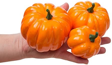Ogrmar 12 Pack Assorted Artificial Pumpkins