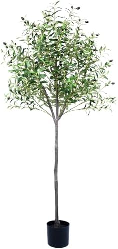 Realistic 6ft Artificial Olive Tree Indoor Decor