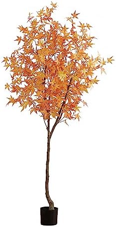 Nearly Natural 7ft Autumn Maple Artificial Fall Tree