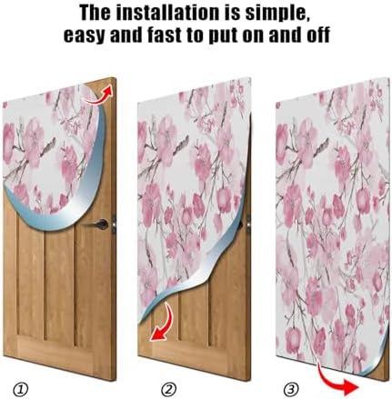 Susiyo Watercolor Cherry Blossom Halloween Door Cover