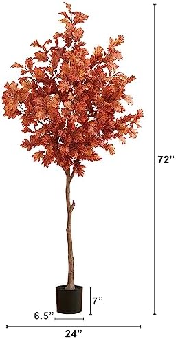 Nearly Natural 6ft Autumn Oak Artificial Fall Tree