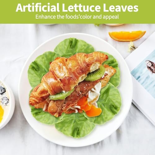 10PCS Realistic Artificial Lettuce Leaves for Decor