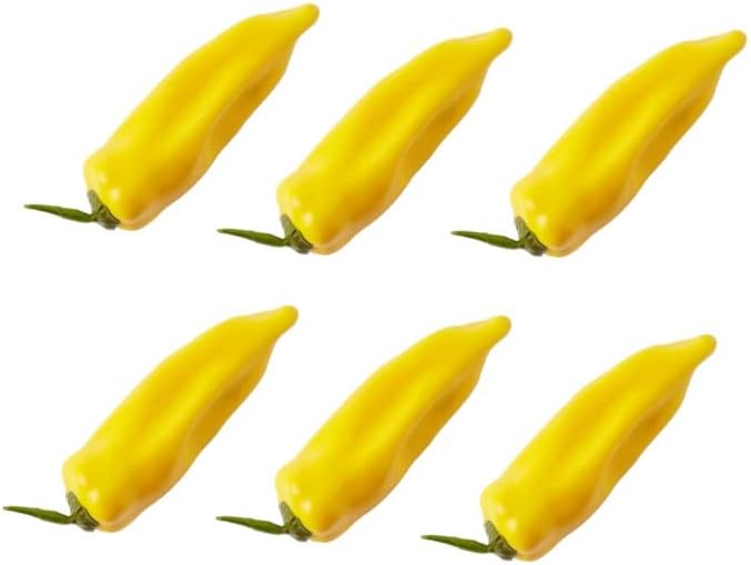 Factory Direct Craft Artificial Yellow Banana Peppers Set of 6
