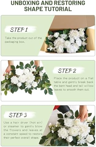 Piklado Wedding Welcome Sign Flower Garland Set