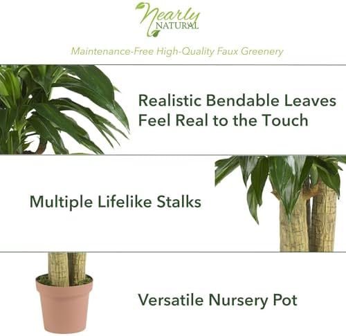 Nearly Natural 62 Inch Artificial Corn Stalk Dracaena Plant