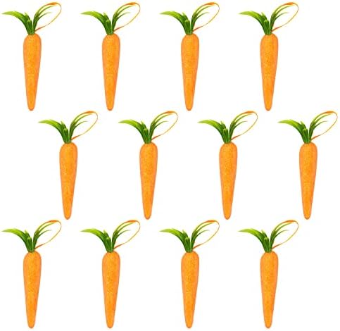 Yueton 12PCS Foam Carrot Hanging Ornaments