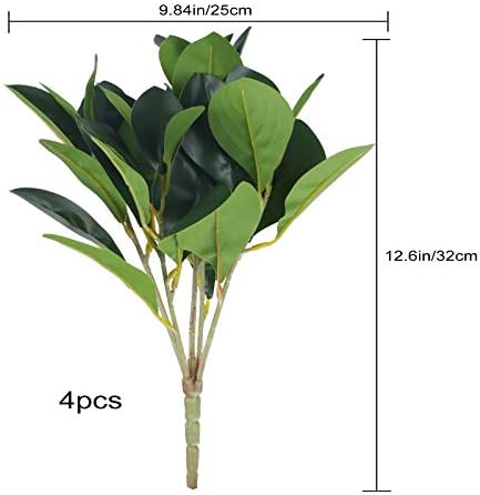4Pcs Artificial Eucalyptus Shrubs for Garden and Home Decor