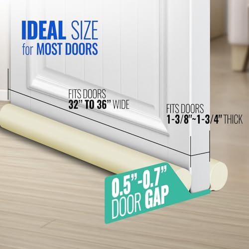 OSAMEDA Door Draft Stopper 36 Inch Beige