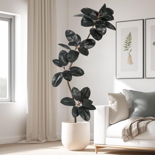 52ft Artificial Rubber Tree Faux Plants for Home Decor