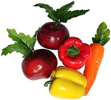 2 Pcs Artificial Beets with Leaves for Home Decor