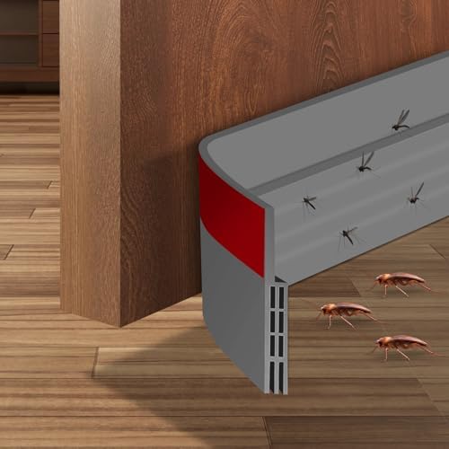 Ainiv Door Draft Stopper Under Door Seal Anti-Collision Grey