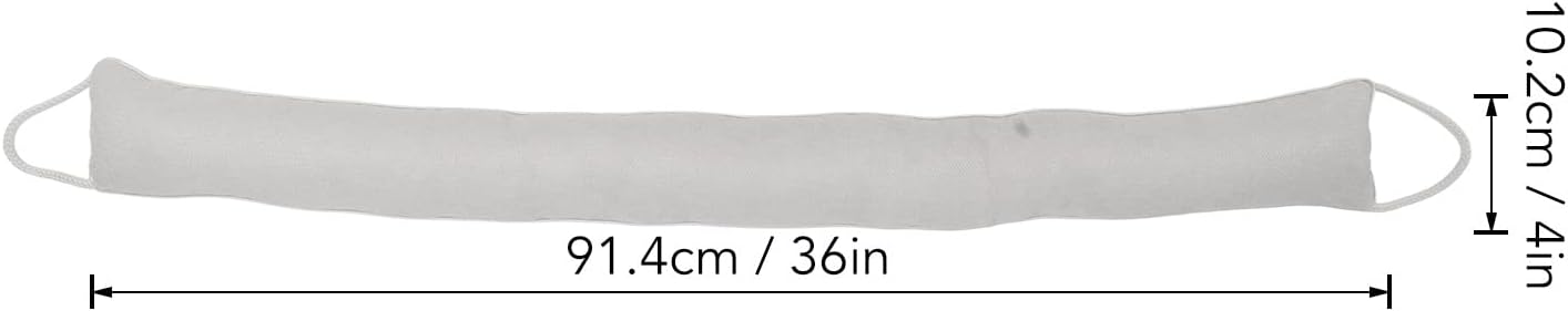 Jinlorion Door Snake Draft Stopper Soft Material Noise Blocking Washable Beige