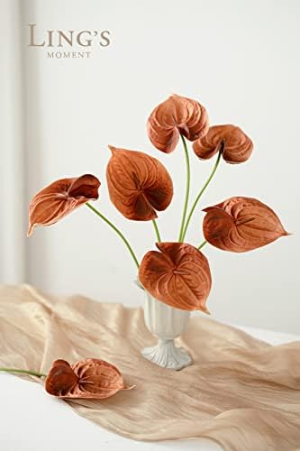 Lings Moment Artificial Anthurium Flowers 8pcs