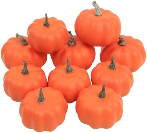 10 Pcs Fake Pumpkins Fall Thanksgiving Decorations