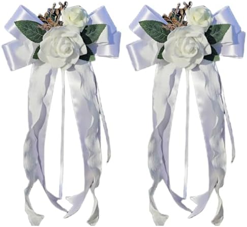 2 Packs Lilac Artificial Wedding Car Flower Decor