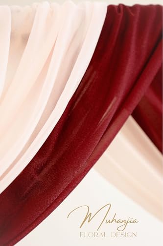 Artificial Wedding Arch Flowers Kit Pack of 4 Burgundy Blush