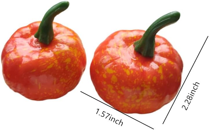Ebonee Artificial Mini Pumpkins Halloween Decoration 12 Pack