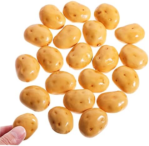 PRETYZOOM 20pc Mini Artificial Potato Decor Set