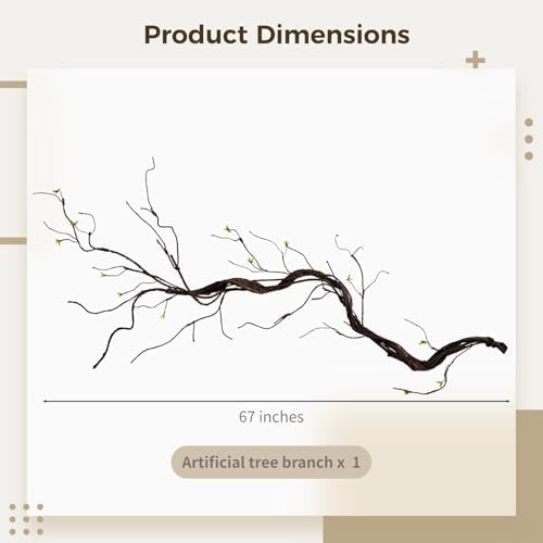 Tideme 67 Inch Artificial Tree Branch Wall Hanging Decor