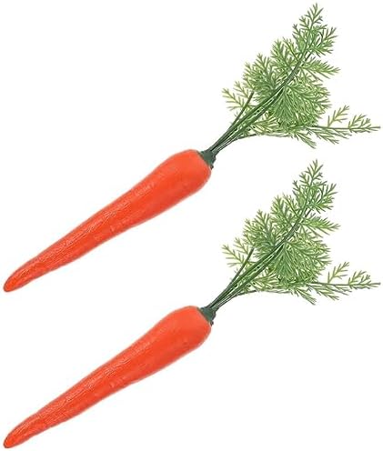 Ciieeo Realistic Artificial Carrots 2pcs Orange 33x115cm
