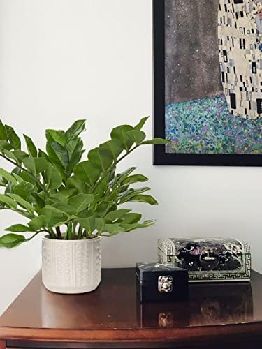 Briful 17 Inch Artificial ZZ Plant in Ceramic Pot