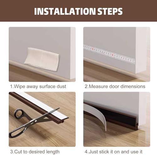 Under Door Draft Stopper with Adhesive 39 Inch Length 15 Inch Width