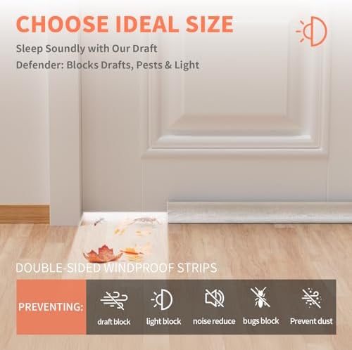BKSAI Upgraded Door Draft Stopper 28-32in Beige