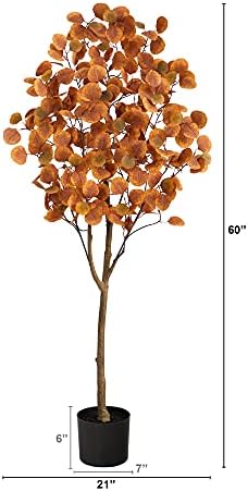 Nearly Natural 5ft Autumn Eucalyptus Artificial Tree