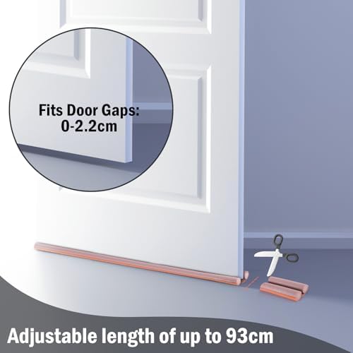 Adjustable Door Draft Stopper 366 Inch Orange