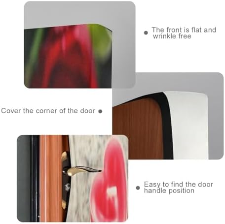 Susiyo Red Door Cover Stretchy Festive Decor 35x79 Inch