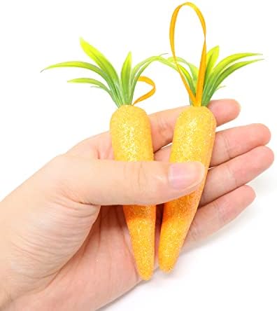 Yueton 12PCS Foam Carrot Hanging Ornaments
