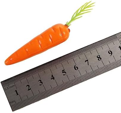 Pokinge 60pcs Artificial Carrots Mini Plastic Decorations