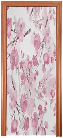 Susiyo Watercolor Cherry Blossom Halloween Door Cover