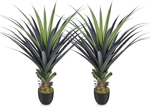 4ft Artificial Spiked Agave Plant Set of 2