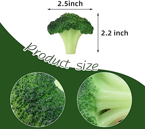 Lifelike Fake Broccoli Slices for Kitchen and Home Decor