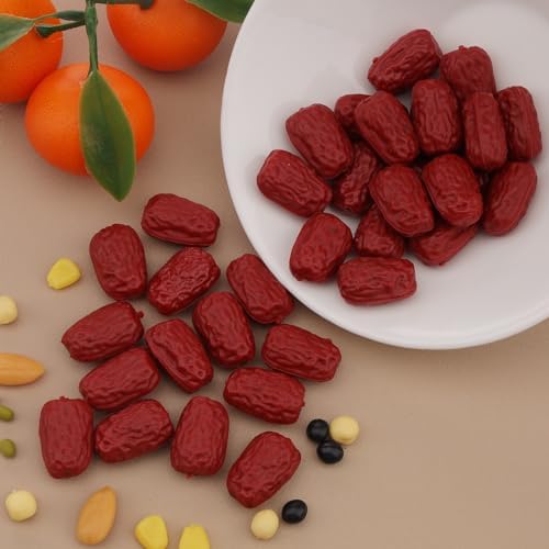 Gresorth 40pcs Lifelike Mini Jujube Artificial Decoration