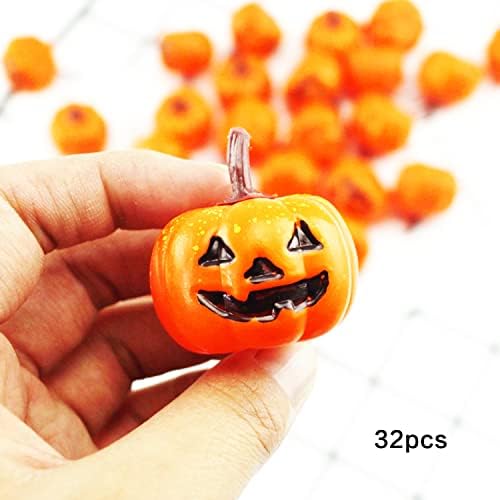 Weahre 32 Piece Halloween Mini Artificial Pumpkins for Decorations