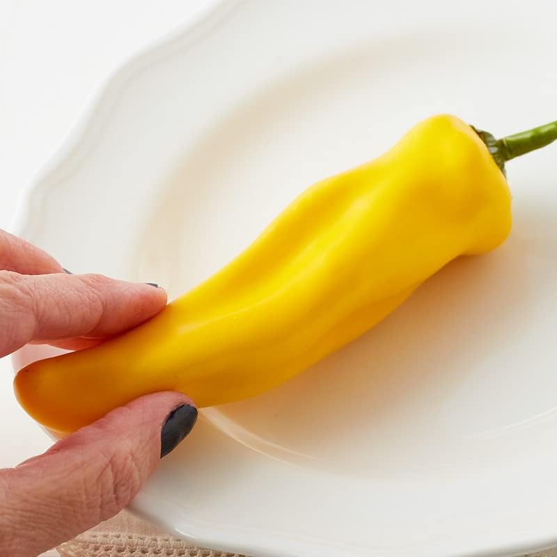 Factory Direct Craft Artificial Yellow Banana Peppers Set of 6