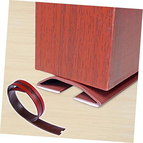 HOMSFOU Door Draft Stopper Seal Strip Brown Adjustable Weatherproof Sound Insulation