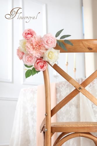 Floweroyal Artificial Flowers Rose Dahlia Set for Wedding DIY