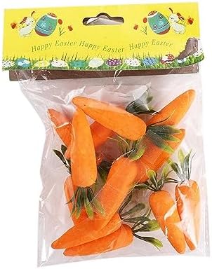 Kopida 12Pcs Set Artificial Carrots for Easter Decor