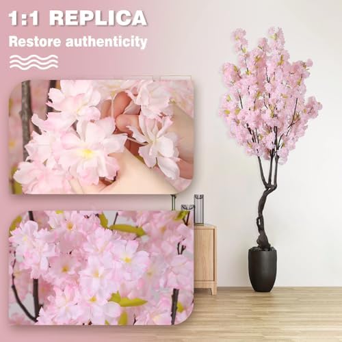 68ft Tall Pink Artificial Cherry Blossom Tree with Sturdy Pot