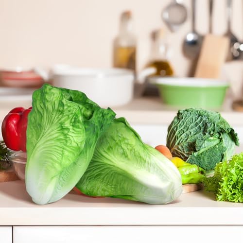 Lorigun Artificial Lettuce 2 Pcs for Home Decor