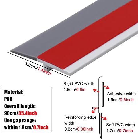 BEINME Waterproof Door Draft Excluder for Large Gaps