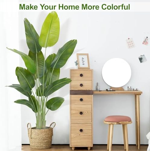 Lifelike Bird of Paradise Artificial Plant 6ft Faux Banana Leaf Tree