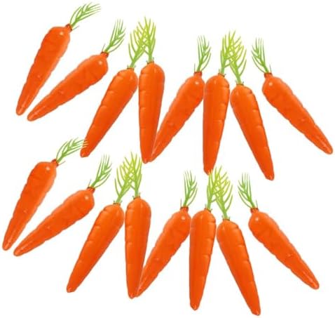Pokinge 60pcs Artificial Carrots Mini Plastic Decorations